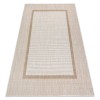 Covor SISAL SION Cadru 21782 țesute plate ecru / bej, 70x300 cm