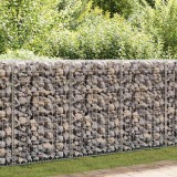 vidaXL Perete Gabion, 600x30x150cm, Oțel Galvanizat, Argintiu - Gard Decorativ, Umplere Pietre, Construcție Durabilă