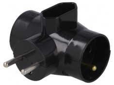 Conector Alimentare AC 3x Soclu Negru