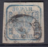 ROMANIA 1864 LP 13 PRINCIPATELE UNITE EMISIUNEA II- a 30 PARALE STAMPILAT