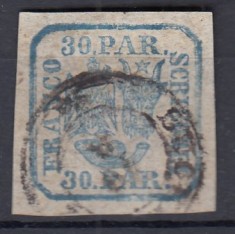 ROMANIA 1864 LP 13 PRINCIPATELE UNITE EMISIUNEA II- a 30 PARALE STAMPILAT