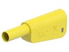 Conector banană 4mm 32A 1kV galben aurit cu filet