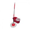 Mop rotativ Vanora, galeata inclusa, rezerva microfibra, maner telescopic, Rosu