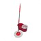 Mop rotativ Vanora, galeata inclusa, rezerva microfibra, maner telescopic, Rosu