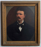 L&aacute;mn&eacute; Hilbert (1872-1925)-Portret de bărbat (1893), pictor maghiar, Portrete, Ulei, Realism