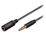 Cablu Audio Jack 3,5mm 4pin 1,5m Negru
