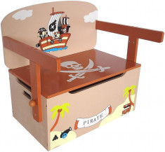 Mobilier 2 in 1 pentru depozitare jucarii Brown Pirate foto