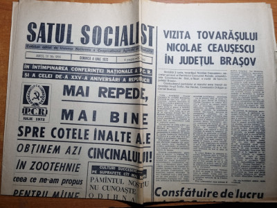 satul socialist 4 iunie 1972-ceausescu vizita la brasov,art. jud. iasi foto