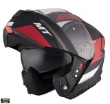 Casca modulabila pentru scuter - motocicleta MT Genesis SV Cave A5 rosu mat Pinlock ready &ndash; omologare noua ECE 22.06 L (59/60cm)