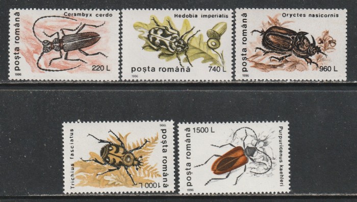 Romania 1996 - #1404 Insecte (I) 5v MNH