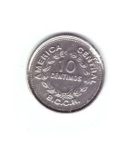 Moneda Costa Rica 10 centimos 1979, stare buna, curata, cu defect de batere, America Centrala si de Sud, Fier
