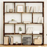 VidaXL Bibliotecă, stejar fumuriu, 132x29x141,5 cm, lemn prelucrat