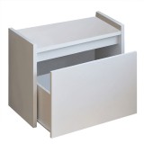 Cumpara ieftin Banca cu spatiu de depozitare mdf alb Bergi 60x30x44.8 cm