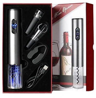 Deschizator Electric Sticle Vin, Set de Lux 4in1 foto