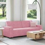 vidaXL Canapea cu 3 locuri, roz, 180 cm, catifea 4105033
