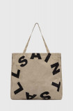 AllSaints geanta de bumbac LARGE TIERRA TOTEBAG culoarea bej, MB705Z