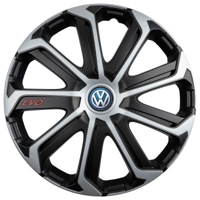 Set 4 Capace Roti Evo Gri-Negru R14, Pentru Volkswagen foto