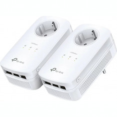 KIT ADAPTOR POWERLINE TP-LINK tehnologie AV2 AV1300 pana la 1300Mbps 3 porturi Gigabit priza AC 2 buc. &amp;amp;quot;TL-PA8030PKIT&amp;amp;quot; (include timbru verde foto