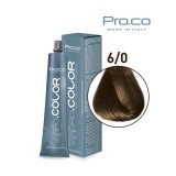 Vopsea de par 6/0 Blond inchis natural Pro.co, 100ml