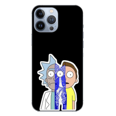 Husa compatibila cu Apple iPhone 13 Pro Max Silicon Gel Tpu Model Rick And Morty Connected foto