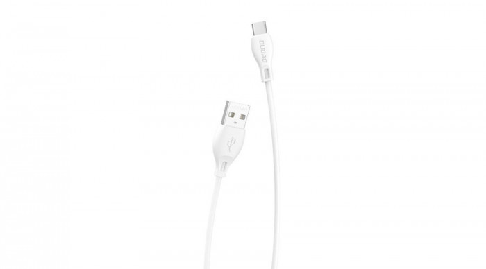 Dudao L4T Cablu USB-USB-C 2,4A 1m (alb)