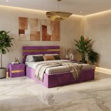 Pat Tapitat Adria Mov Cu Noptiere Tapitate &Icirc;n stoc