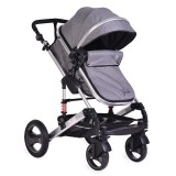 Carucior pentru copii 2 in 1 cu suspensii Gala Dark Grey, Cangaroo