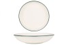 Rinart Farfurie ad&acirc;ncă - Green Edge - Porţelan - 25 cm (1300cc) - set de 6