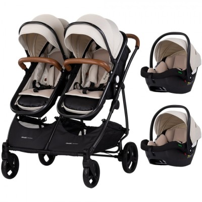 Carucior gemeni Chipolino Duo Smart 3 in 1 biscotta foto