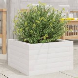 VidaXL Jardinieră de grădină, alb, 40x40x23 cm, lemn masiv de pin