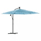 Umbrela soare de gradina stalp din otel, albastru 246x246x230cm