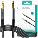 Cumpara ieftin Cablu Aux Mini Jack, Joyroom, Aliaj aluminiu, 1.2 m, Negru