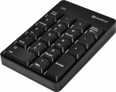 Tastatura numerica wireless Sandberg 630-05, negru foto