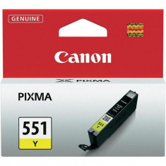 Cartus cerneala canon cli-551y yellow capacitate 7ml pentru canon pixma foto