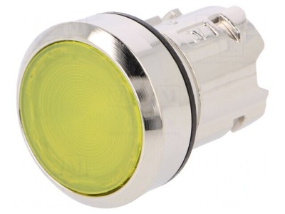Comutator cu apăsare 22mm galben stabil foto