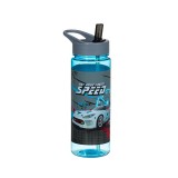 Bidonas apa pentru copii, Masina curse, Bleu, gradinita, Baieti, 650 ml, ATU-086735, Oem