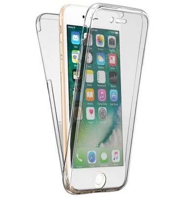 Husa Full TPU 360&amp;deg; (fata + spate) pentru iPhone 7 Plus, Transparent foto