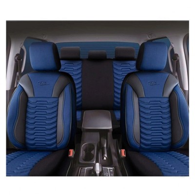 Set Huse Scaune Auto pentru Alfa Romeo 145 - Panda Paris, Albastru-Negru, 11 piese foto