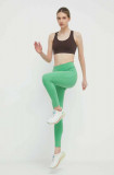 Reebok leggins de antrenament Lux culoarea verde, neted, 100076175