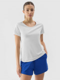 Tricou regular unicolor pentru femei - alb, 4F Sportswear