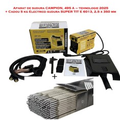 Aparat sudura CAMPION, 495 A &ndash; tehnologie 2025 + Cadou 5 kg Electrozi SUPER TIT E 6013, 2.5 x 350 mm