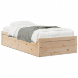 VidaXL Cadru de pat, 75x190 cm, lemn masiv de pin