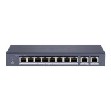 SWITCHSwitch 8 porturi PoE&#039;2 porturi uplink RJ45 Gigabit - HIKVISION DS-3E0310P-E-M SafetyGuard Surveillance