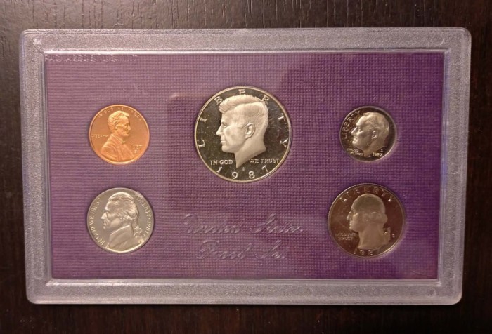 Set monede SUA Proof 1987