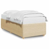 Cumpara ieftin Cadru de pat fara saltea crema 90x200 cm tesatura