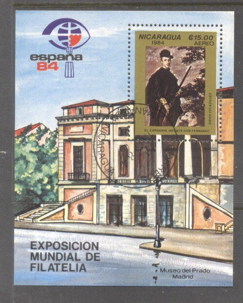 Nicaragua 1984 Espana 84 perf. sheet Mi.B157 used TA.079