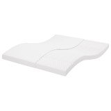 VidaXL Saltea din spumă, alb, 160x210 cm, 7 zone, duritate 20 ILD