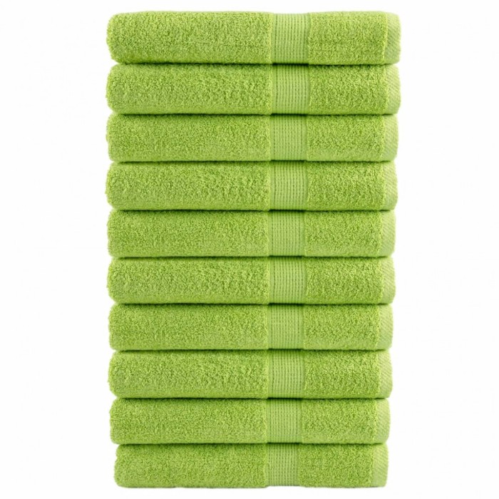 vidaXL Prosoape de saună premium SOLUND 10 buc. verde 80x200 cm 600gsm