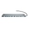 Baseus Enjoy Enjoy Type-C la PD/2xHDMI/VGA/RJ45/SD/TF/3xUSB/3.5mm jack docking station gri HUB (CATSX-G0G)