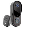 Videointerfon HD wireless JT-V30 , vedere nocturna, 2 baterii incluse, Negru, Oem